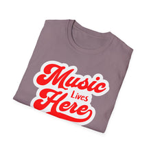 Load image into Gallery viewer, SS T-Shirt, Music Lives Here - Multi Colors
