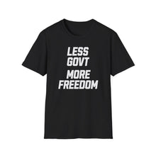 Load image into Gallery viewer, SS T-Shirt, Less Govt More Freedom - Multi Colors

