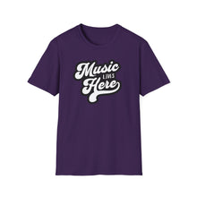 Load image into Gallery viewer, SS T-Shirt, Music Lives Here White - Multi Colors
