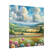 Load image into Gallery viewer, Matte Canvas, Fields of Flowers
