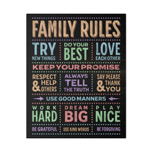 Load image into Gallery viewer, Matte Canvas, Family Rules
