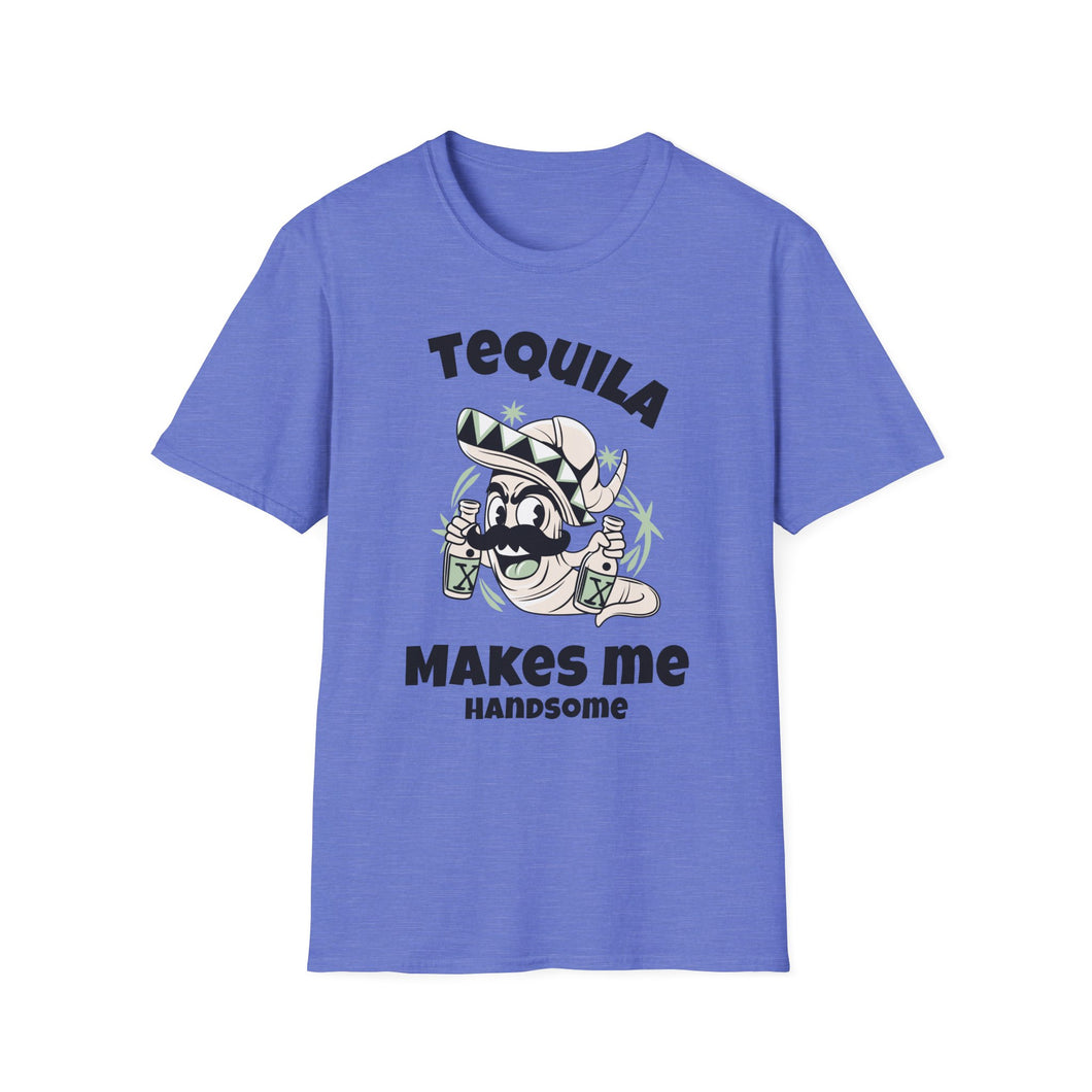 SS T-Shirt, Tequila Makes Me Handsome - Multi Colors