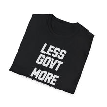 Load image into Gallery viewer, SS T-Shirt, Less Govt More Freedom - Multi Colors

