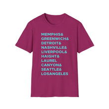 Load image into Gallery viewer, SS T-Shirt, Music Cities - Multi Colors
