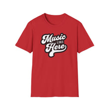 Load image into Gallery viewer, SS T-Shirt, Music Lives Here White - Multi Colors
