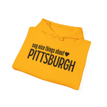 Load image into Gallery viewer, Hoodie, Say Nice Things About Pittsburgh - Classic
