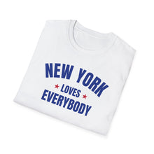 Load image into Gallery viewer, SS T-Shirt, NY New York - White &amp; Blue
