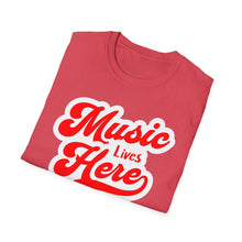 Load image into Gallery viewer, SS T-Shirt, Music Lives Here - Multi Colors
