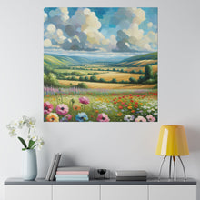 Load image into Gallery viewer, Matte Canvas, Fields of Flowers
