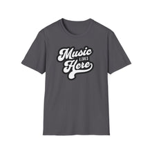 Load image into Gallery viewer, SS T-Shirt, Music Lives Here White - Multi Colors
