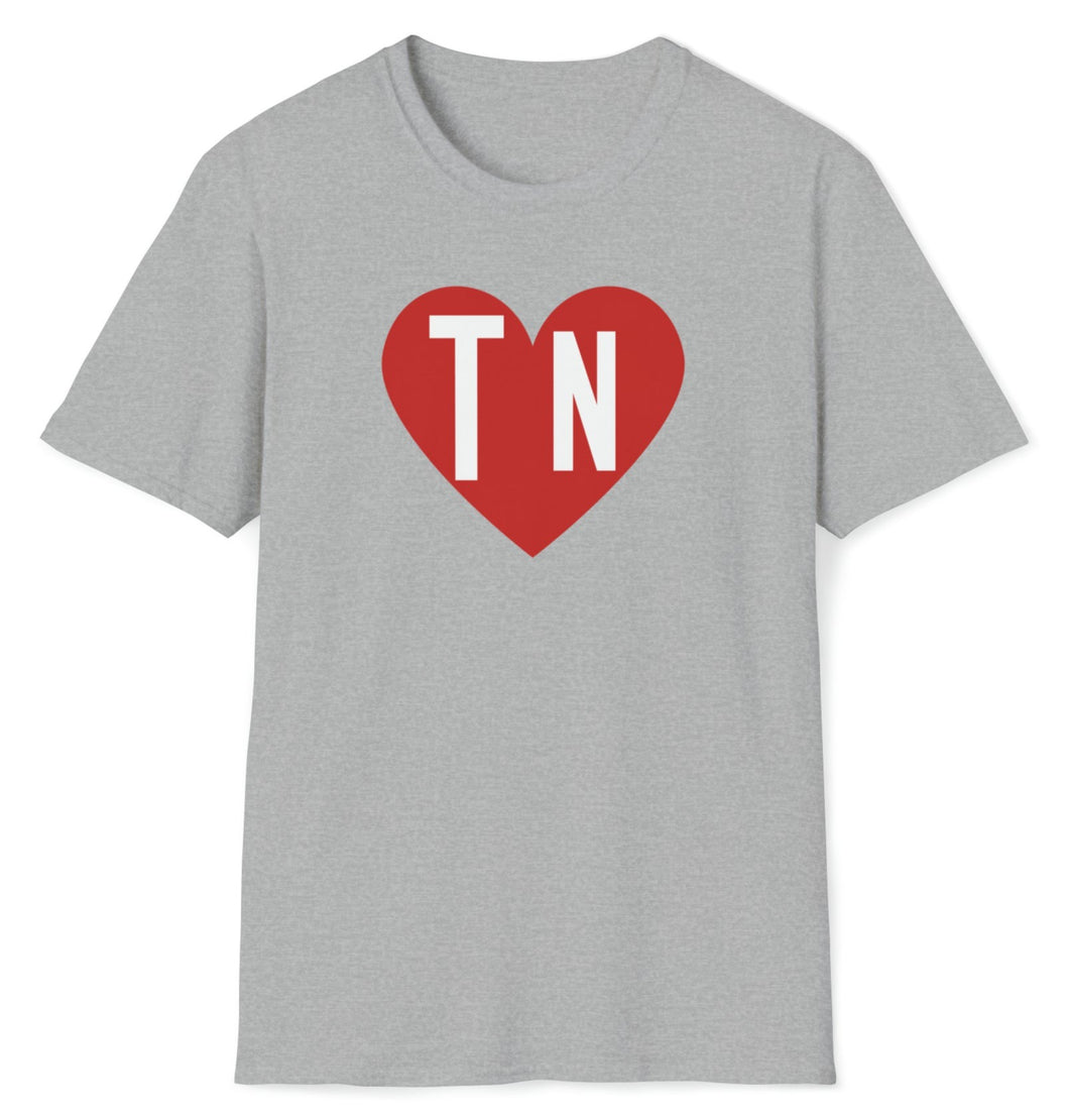 SS T-Shirt, TN Heart - Grey