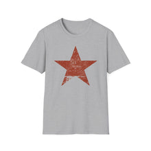 Load image into Gallery viewer, SS T-Shirt, Distressed Star - Red - Multi Colors
