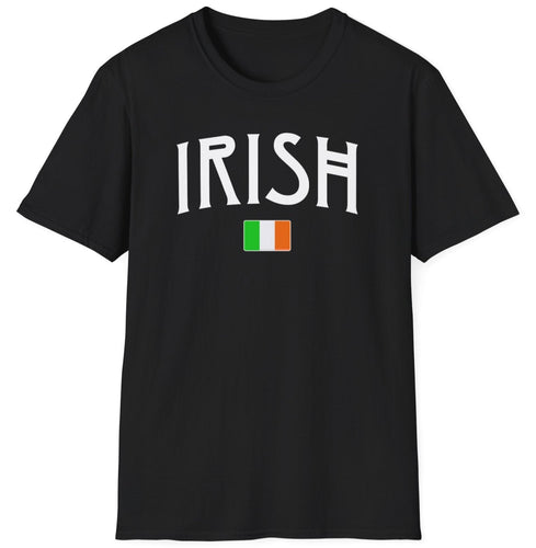 A soft black cotton t-shirt with a classical Irish statement. This original tee has white lettering and is soft and pre-shrunk with ireland's shamrock graphics! 