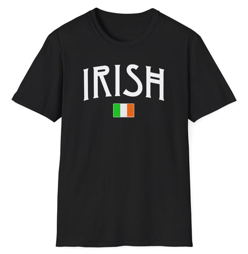 A soft black cotton t-shirt with a classical Irish statement. This original tee has white lettering and is soft and pre-shrunk with ireland's shamrock graphics! 