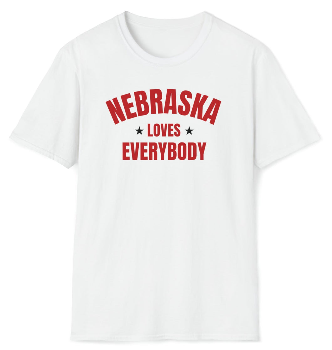 SS T-Shirt, NE Nebraska - Red | Clarksville Originals