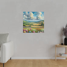 Load image into Gallery viewer, Matte Canvas, Fields of Flowers
