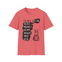 Load image into Gallery viewer, SS T-Shirt, I Have A Cat - Multi Colors
