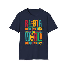 Load image into Gallery viewer, SS T-Shirt, Rasta Music is World Music - Multi Colors
