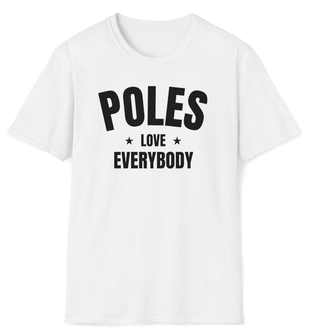 SS T-Shirt, POL Poles - White