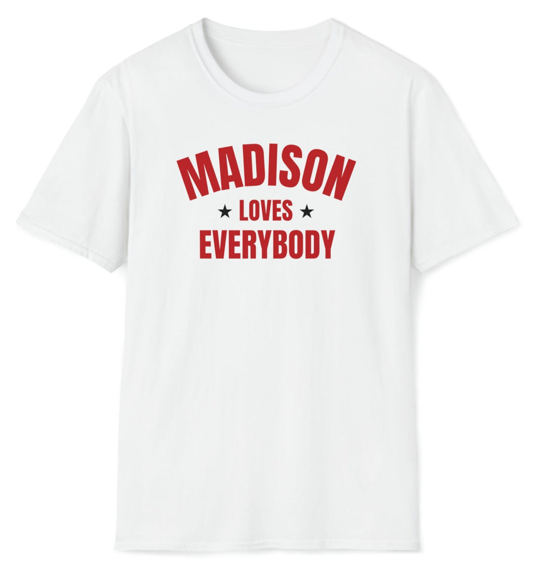 SS T-Shirt, WI Madison - Red