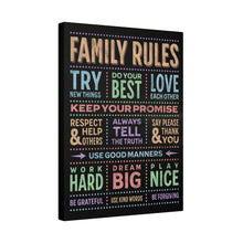 Load image into Gallery viewer, Matte Canvas, Family Rules
