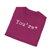 Load image into Gallery viewer, SS T-Shirt, Grammar King of You&#39;re - Multi Colors
