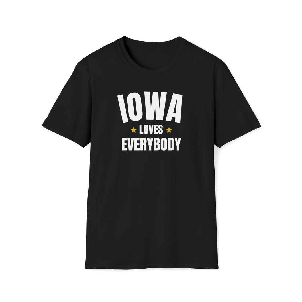 SS T-Shirt, IA Iowa - Black