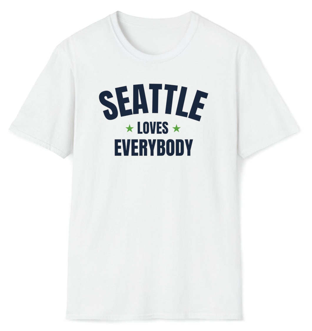 SS T-Shirt, WA Seattle - Green Stars