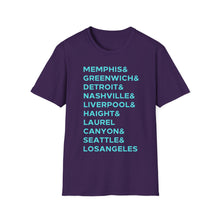 Load image into Gallery viewer, SS T-Shirt, Music Cities - Multi Colors
