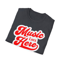 Load image into Gallery viewer, SS T-Shirt, Music Lives Here - Multi Colors

