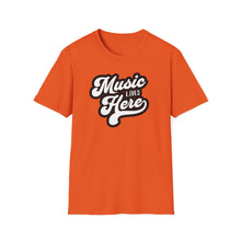 Load image into Gallery viewer, SS T-Shirt, Music Lives Here White - Multi Colors
