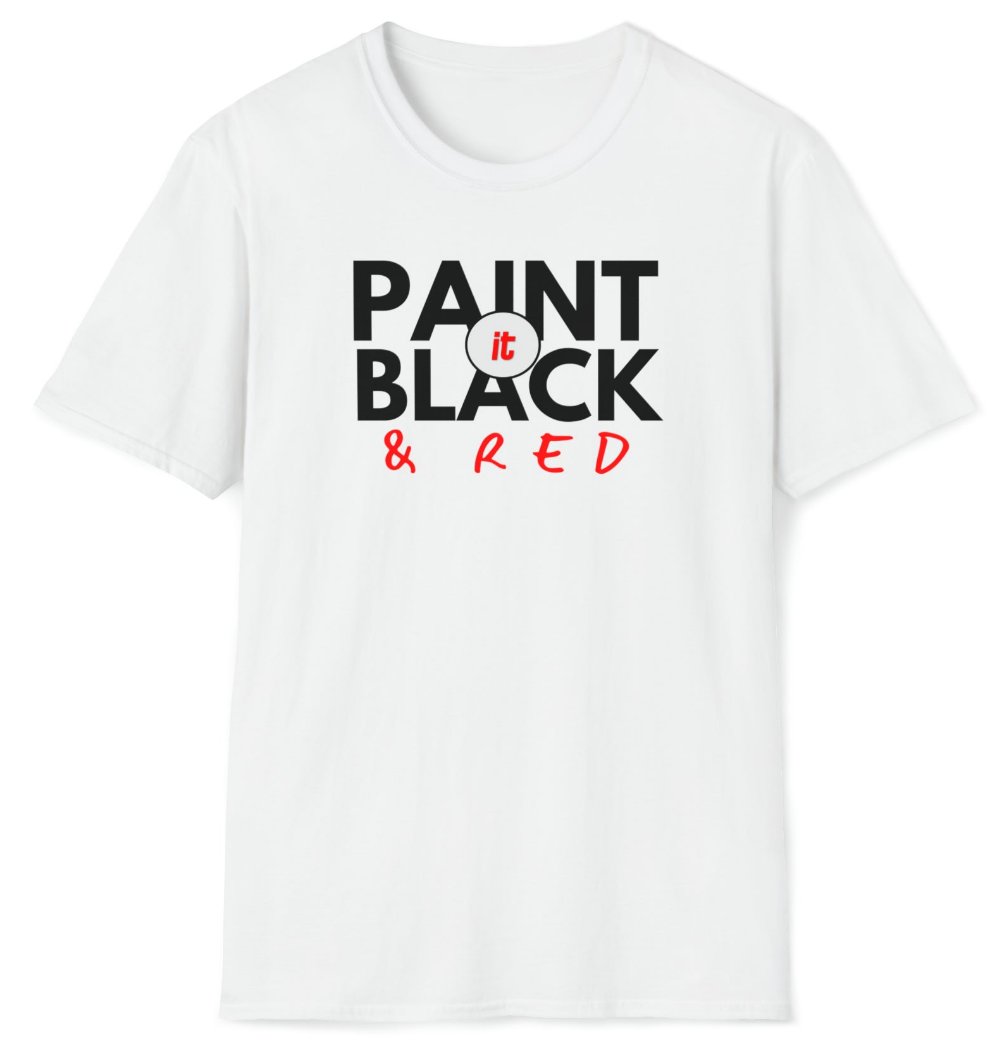 SS T-Shirt, Paint It Black - White