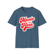 Load image into Gallery viewer, SS T-Shirt, Music Lives Here - Multi Colors
