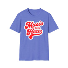 Load image into Gallery viewer, SS T-Shirt, Music Lives Here - Multi Colors
