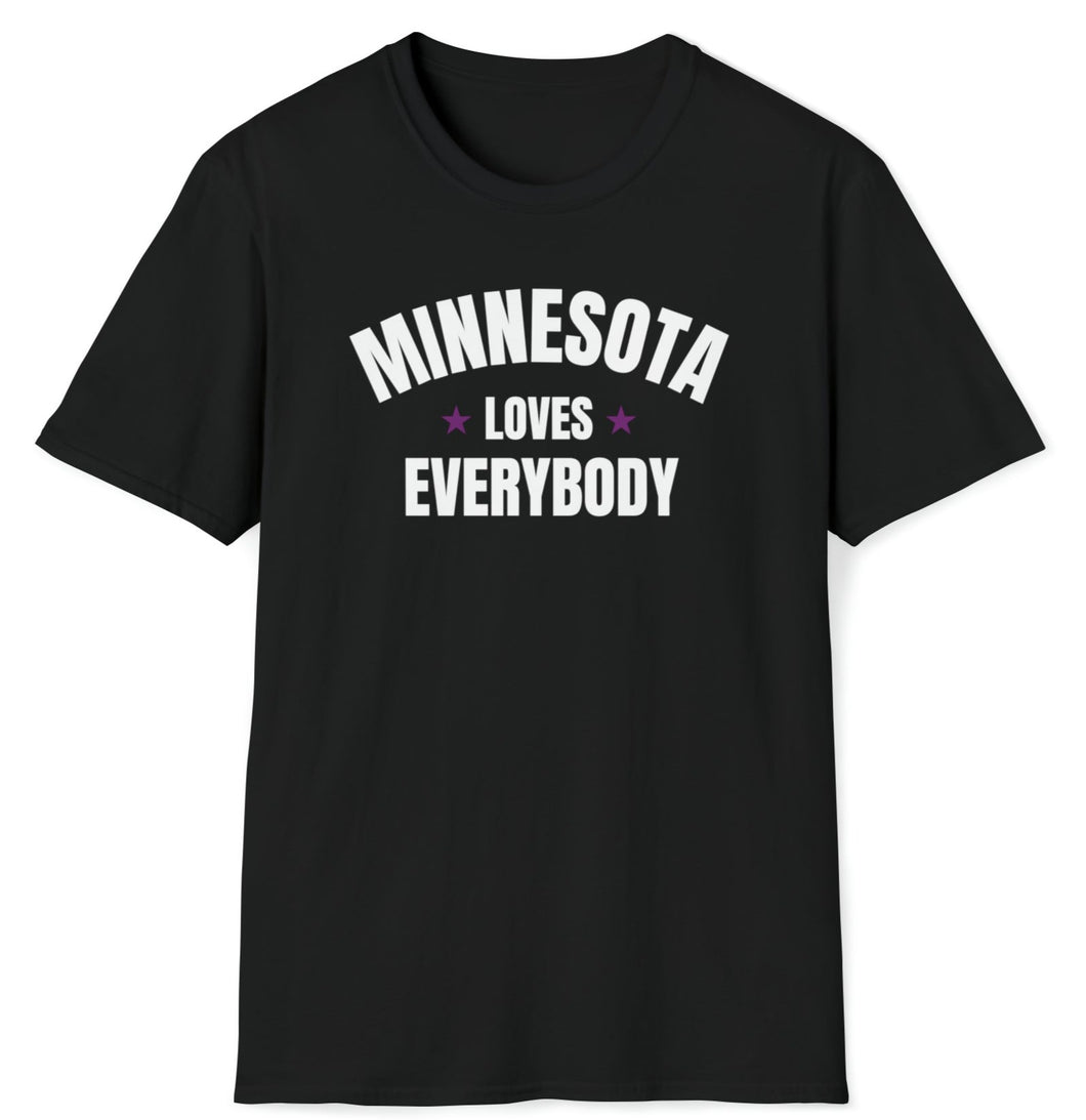 SS T-Shirt, MN Minnesota - Black