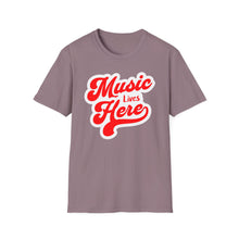 Load image into Gallery viewer, SS T-Shirt, Music Lives Here - Multi Colors
