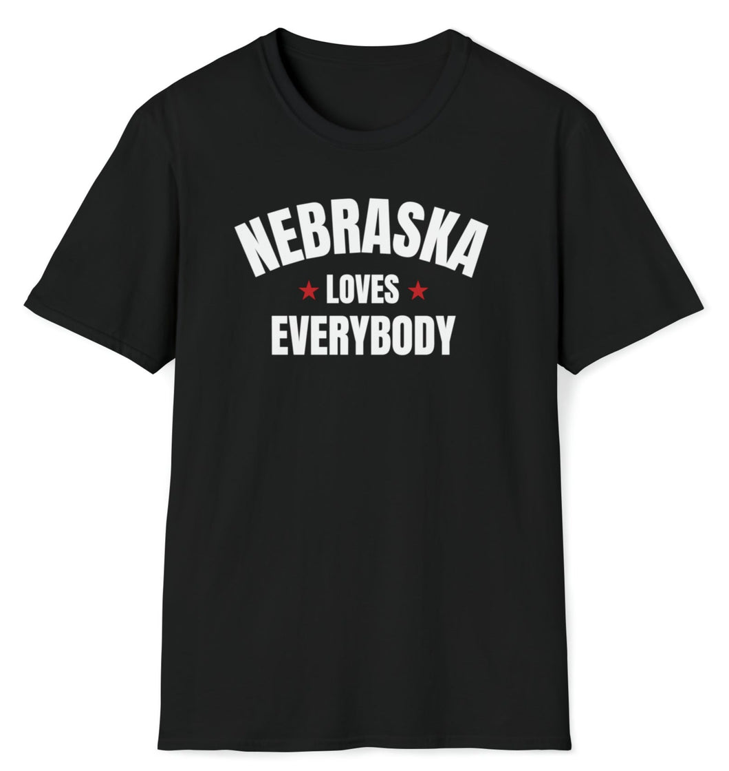 SS T-Shirt, NE Nebraska - Black | Clarksville Originals