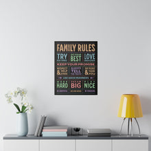 Load image into Gallery viewer, Matte Canvas, Family Rules
