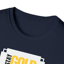 Load image into Gallery viewer, SS T-Shirt, Gold &amp; Blue Prints
