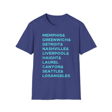 Load image into Gallery viewer, SS T-Shirt, Music Cities - Multi Colors
