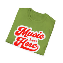 Load image into Gallery viewer, SS T-Shirt, Music Lives Here - Multi Colors
