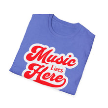 Load image into Gallery viewer, SS T-Shirt, Music Lives Here - Multi Colors
