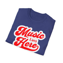 Load image into Gallery viewer, SS T-Shirt, Music Lives Here - Multi Colors
