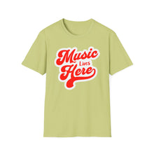 Load image into Gallery viewer, SS T-Shirt, Music Lives Here - Multi Colors

