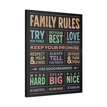 Load image into Gallery viewer, Matte Canvas, Family Rules

