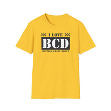 Load image into Gallery viewer, SS T-Shirt, I Love BCD - Multi Colors
