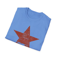 Load image into Gallery viewer, SS T-Shirt, Distressed Star - Red - Multi Colors
