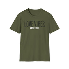 Load image into Gallery viewer, SS T-Shirt, Love Vibes Nashville - Multi Colors
