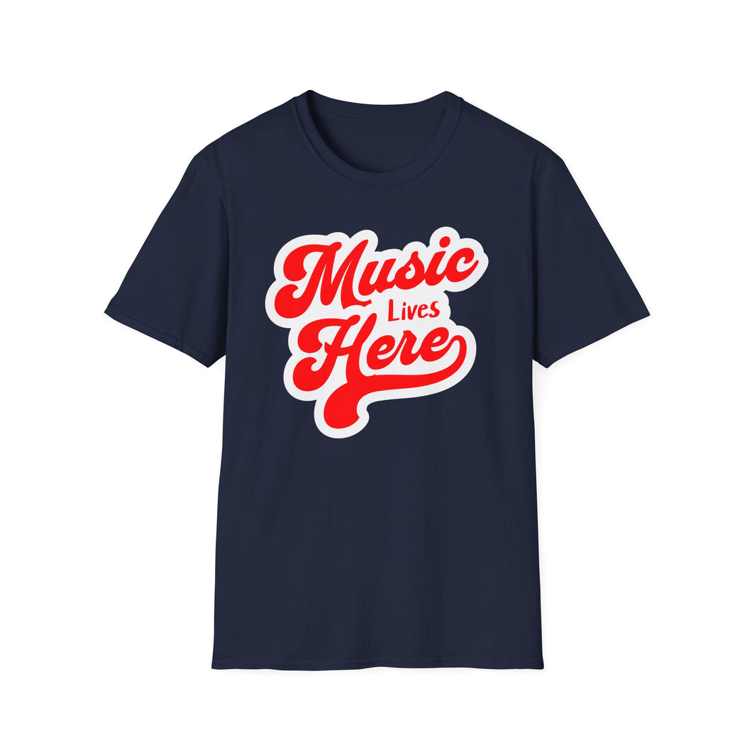 SS T-Shirt, Music Lives Here - Multi Colors