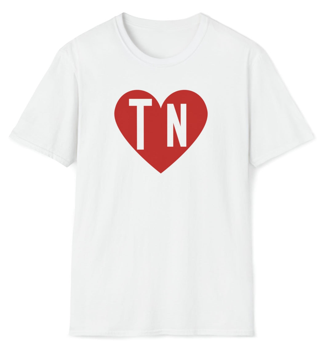SS T-Shirt, TN Heart - White